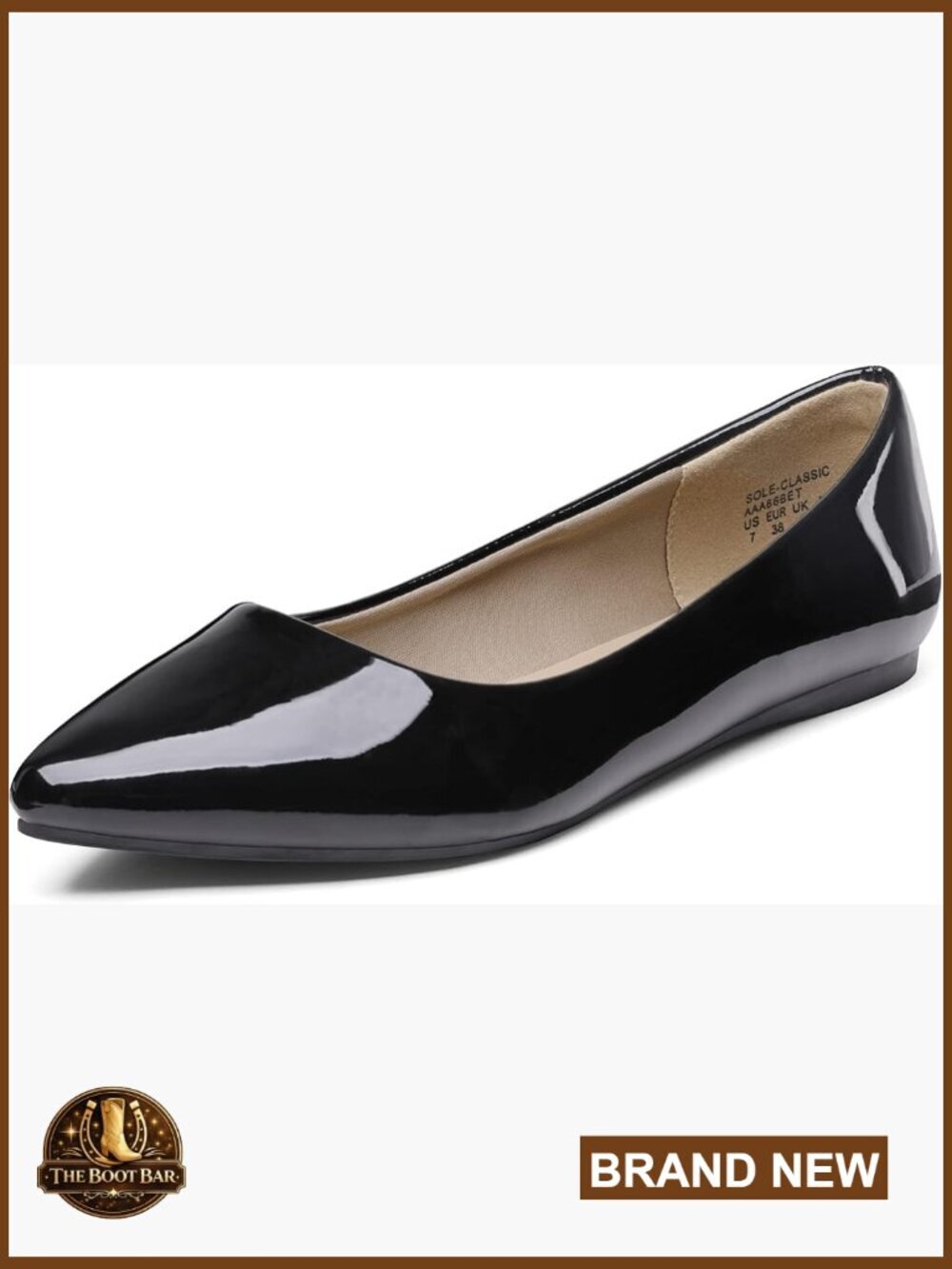 Women's Pointe Toe Flat Ballet Comfort Slip On Dress Shoes for Office Work